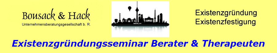 Existenzgr�ndungsseminar Berater & Therapeuten